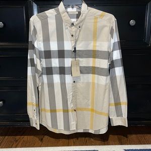Mens XL Burberry button down